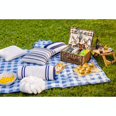 Bee &amp; Willow&trade; Picnic Mat Backpack in Gingham Bee. View a larger version of this product image.