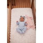 Alternate image 1 for ever &amp; ever&trade; Size 9M 2-Piece Ruffle Footie and Headband Set in Blue Mist