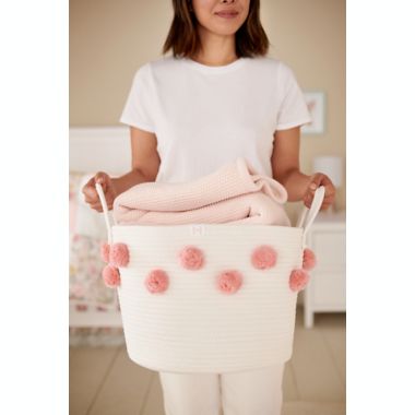 ever &amp; ever&trade; Seed Stitch Sherpa Back Blanket in Rosewater. View a larger version of this product image.