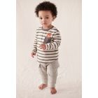 Alternate image 1 for ever &amp; ever&trade; Size 18M Striped Long Sleeve Pocket Tee in Vanilla Ice Fox