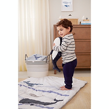 ever &amp; ever&trade; Striped Rope Medium Storage Bin in Dusk Blue/Coconut Milk. View a larger version of this product image.