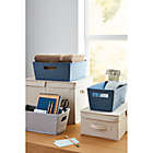 Alternate image 2 for Squared Away&trade; Large Canvas Storage Box in Egret/Oyster Grey