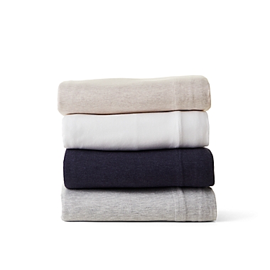 Simply Essential&trade; Jersey Twin Sheet Set in White. View a larger version of this product image.