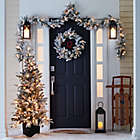 Alternate image 1 for Bee &amp; Willow&trade; Flocked Premium LED Garlands in White (Set of 2)