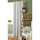 Alternate image 5 for Regal Home Collections Davinci 84-Inch Grommet Window Curtain Panel in White/Grey (Single)