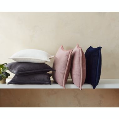 UGG&reg; Coco Luxe Square Throw Pillows in Navy (Set of 2). View a larger version of this product image.