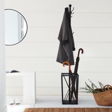 Bee &amp; Willow&trade; Metal Coat Rack with Umbrella Stand in Black. View a larger version of this product image.