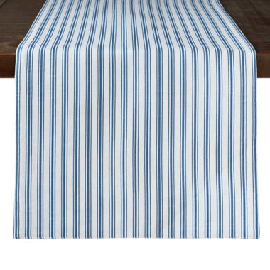 Bee &amp; Willow&trade; Daisy Floral Bouquet/Ticking Stripe 72-Inch Reversible Table Runner. View a larger version of this product image.