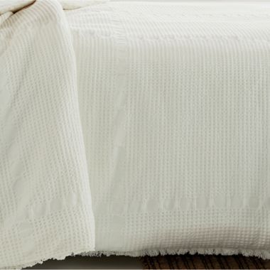 Bee &amp; Willow&trade; Waffle Check 3-Piece Full/Queen Comforter Set in White. View a larger version of this product image.