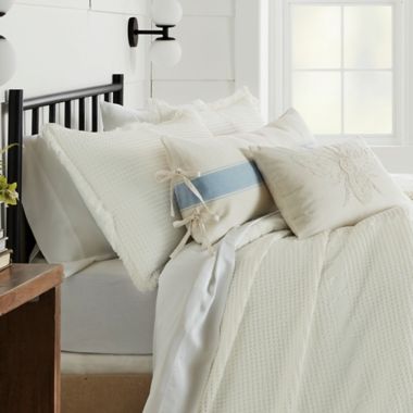 Bee &amp; Willow&trade; Waffle Check 3-Piece Full/Queen Comforter Set in White. View a larger version of this product image.