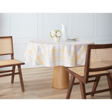 Everhome&trade; Easter Plaid 70-Inch Round Tablecloth. View a larger version of this product image.