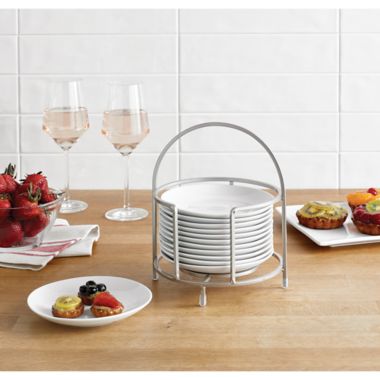 Our Table&trade; Hayden 13-Piece Appetizer Plate and Caddy Set in White. View a larger version of this product image.