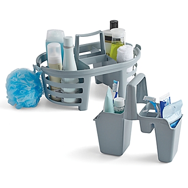 SALT&trade; 2-in-1 Portable Shower Caddy in Grey. View a larger version of this product image.