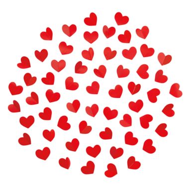 H for Happy&trade; 120-Count Stick-On Valentine's Day Hearts in Red. View a larger version of this product image.