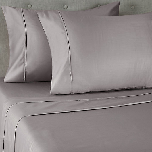 Alternate image 1 for O&O by Olivia & Oliver™ 825-Thread-Count Standard Pillowcases in Stone (Set of 2)