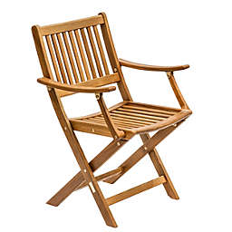 Prime Teak - Folding Teak Indoor/Outdoor Chair with Arms