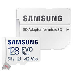 Samsung EVO Plus MicroSD 128GB, 130MBs Memory Card with Adapter