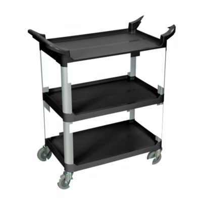 Luxor WT34S 3 Shelves Tuffy Utility Cart Black Small 2day Delivery for sale online 