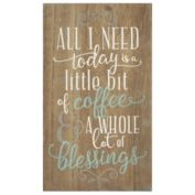 HomeRoots Home Decor Brown Coffee And Blessings Wall Decor - 321393