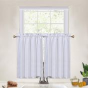 Stock Preferred Kitchen Curtains Textured Rod Pocket Drapes Set 30"x45"2 White