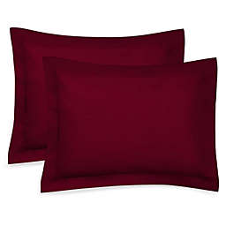 SHOPBEDDING Burgundy Pillow Sham, Queen Size Pillow Sham Decorative Maroon Pillow Shams Tailored By Blissford