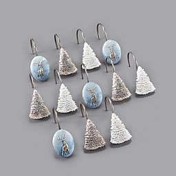The Lakeside Collection Set of 12 Christmas Shower Curtain Hooks