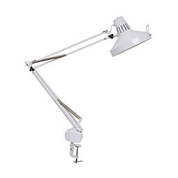 SD Studio Designs Metal LED Swing Arm Lamp With Clamp Base, White Retail