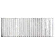 mDesign Soft Microfiber Polyester Non-Slip Spa Mat/Runner, 60" x 21" - White