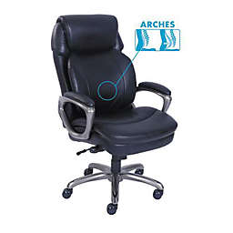 Flash Furniture Mid-Back Black Mesh Ergonomic Drafting Chair with LeatherSoft Seat, Adjustable Foot Ring and Flip-Up Arms