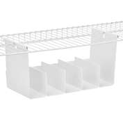 mDesign Plastic Closet Storage Organizer Tray, Hangs Below Shelving - Clear
