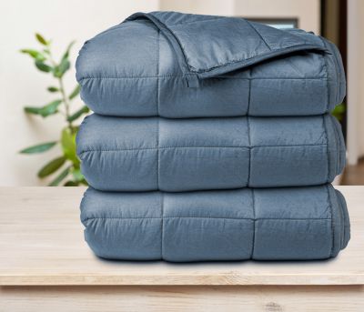 Lexi Home Weighted Blanket Grey Queen 15lb 60"X80"