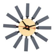 LeisureMod LeisureMod Vdara Modern Design Block Silent Non-Ticking Wall Clock CCL11DGR