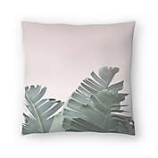 Blush Pink Tropical Leaves by Tanya Shumkina 14 x 14 Throw Pillow - Americanflat
