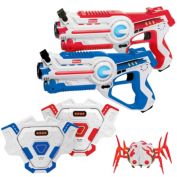 Kidzlane Laser tag Set   Lazer Tag Set of 2 with Vest and Shooting Target Spider   Indoor