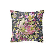 6ix Tailors Fine Linens Vintage Bouquet Charcoal Decorative Throw Pillows