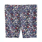 First Impressions Baby Girl&#39;s Floral Print Biker Shorts Blue Size 3-6MOS