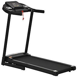 Soozier Folding Treadmill 1.5HP 7.45 MPH Max Speed Electric Motorised Running Jogging Walking Machine w/ 12 Preset Programs and LED Display for Home Gym Indoor Fitness Black