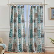 Greenland Home Fashion Key West Decorative With 3" Rod For Hanging Window Curtains - Seafoam 84x84"