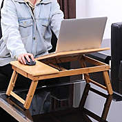Ktaxon Portable Bamboo Folding Laptop Table Lap Desk Tray
