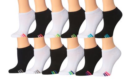 Tipi Toe, Women&#39;s 12-Pairs Low Cut Athletic Sport Peformance Socks