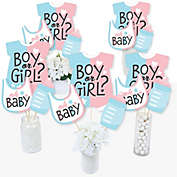 Big Dot of Happiness Baby Gender Reveal - Team Boy or Girl Party Centerpiece Sticks - Table Toppers - Set of 15