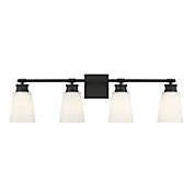 4-Light Bathroom Vanity Light in Matte Black by Meridian Lighting M80056MBK