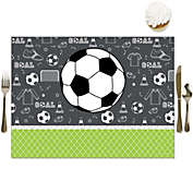 Big Dot of Happiness Goaaal - Soccer - Party Table Decorations - Baby Shower or Birthday Party Placemats - Set of 16