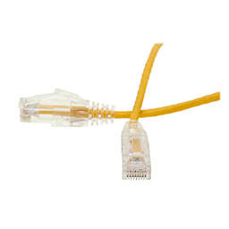Cable Wholesale Slim Cat6 Ethernet Patch Cable, Snagless Boot, Yellow - 20ft