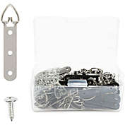 Okuna Outpost 60 D Ring Picture Hangers with 180 Screws, 3 Holes (3.5 x 0.6 in, 240 Pieces)