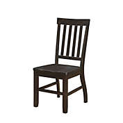 Homeroots Kitchen & Dining 22 X 19 X 40 Rustic Walnut Wood Side Chair  Set of 2