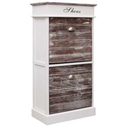 Home Life Boutique Shoe Cabinet Brown 19.7