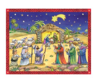 Sellmer Seasonal Decorative Manger Scene Christmas Advent Calendar