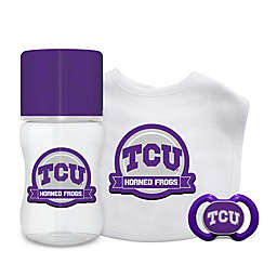 BabyFanatic 3 Piece Gift Set - NCAA TCU Horned Frogs - Officially Licensed Baby Apparel
