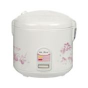 Sunpentown Flower Print 20 Cup (Cooked Rice) Cooker with Carrying Handle and Safety Lock Button